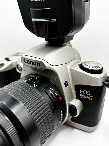 Canon EOS Rebel G + Flash Canon Speedlite 220EX